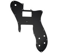 Musiclily Pro 16 Trous Single H Pickguard pour guitare électrique USA/Mexique Fender 72 Tele Custom Style, 3 plis Noir