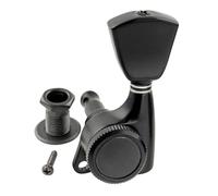 Musiclily Pro 18:1 Ratio Mécanique à Blocage Individuelle Côté Aigus Locking Tuner avec Bouton Keystone pour Guitare Acoustique électrique, Noir