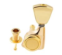 Musiclily Pro 18:1 Ratio Mécanique à Blocage Individuelle Côté Aigus Locking Tuner avec Bouton Keystone pour Guitare Acoustique électrique, Doré