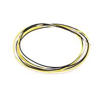 Musiclily Pro 22 AWG Câblage Câble Vintage Tissu Noir Blanc Jaune 2 Mètres | Push-back