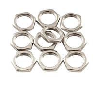 Musiclily Pro 3/8 Inch écrous Hexagonal en Acier pour CTS Potentiomètres type USA et Prise Jack Switchcraft de Guitare Basse, Nickel (Lot de 10)