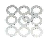 Musiclily Pro 3/8 Inch Rondelles en Acier pour CTS Potentiomètres type USA et Prise Jack Switchcraft de Guitare Basse, Nickel (Lot de 10)