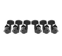 Musiclily Pro 3R3L Mécaniques à Blocage 18:1 Ratio Locking Tuners avec Bouton Grand Hex Vis 45°pour Guitare Acoustique électrique, Noir