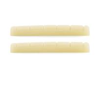 Musiclily Pro 40,5x3x5mm Sillet de Tête Os Entaillé Base Plate pour Guitare électrique 6 Cordes Squier Affinity Strat Tele Style, Non Blanchi (Lot de 2)