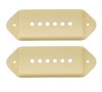 Musiclily Pro 49,2mm P90 Dog Ear Short/Low Position Capot Micro Manche for USA USA Les Paul/Vintage Style Epiphone, Crème (Lot de 2)