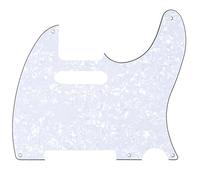 Musiclily Pro 5 Trous TL Pickguard Vintage 4 plis White Pearl