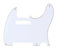 Musiclily Pro 5 Trous TL Pickguard Vintage Plaque de Protection 3plis Blanc | Pour Guitare électrique Fender American/Mexican Standard Tele