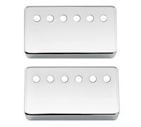 Musiclily Pro 50mm/52mm Espacement des Cordes Capot de Micro Humbucker Cache Micro Set en Métal pour Guitare électrique Importé, Chrome (Lot de 2)
