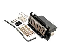 Musiclily Pro 54mm 2-Point Guitare Chevalet Tremolo Strat Vibrato avec Acier Inoxydable Pontets Bloc Acier Plein pour Japan Import Strat, Noir