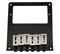 Musiclily Pro 54mm Chevalet Telecaster Humbucker 6 Pontets Acier Inoxydable pour Guitare électrique Tele Style, Noir