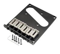 Musiclily Pro 54mm Chevalet Telecaster Moderne SUS Acier Inoxydable 6 Pontets pour Guitare électrique Fender Squier Tele Style, Noir