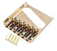 Musiclily Pro 54mm Chevalet Telecaster Vintage 6 Pontets Barrel pour Guitare électrique Style Tele, Doré