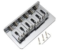 Musiclily Pro 54mm Moderne Chevalet Hardtail Fixe Bridge pour Guitare électrique Import Strat Tele, Chrome