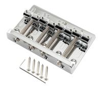 Musiclily Pro 57mm Chevalet Basse 4 Cordes Vintage Pontets Laiton pour Jazz Bass et Precision Bass, Chrome