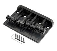 Musiclily Pro 57mm Chevalet Basse 4 Cordes Vintage Pontets Laiton pour Jazz Bass et Precision Bass, Noir