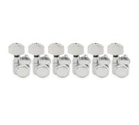 Musiclily Pro 6 en Ligne 2-Pin Mécaniques à Blocage 18:1 Ratio Locking Tuners avec Bouton Hex pour Guitare électrique Fender Strat Tele, Chrome
