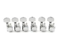 Musiclily Pro 6 en Ligne 2-Pin Mécaniques à Blocage Guitare Locking Tuners pour Guitare électrique type SQ Strat Tele, Chrome