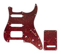 Musiclily Pro 6 Trous Set de ST Pickguard et Plaque Arrière pour Guitare électrique Squier Sonic Strat HSS, 4 plis Vintage Tortoise