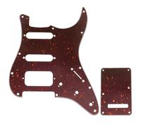 Musiclily Pro 6 Trous Set de ST Pickguard et Plaque Arrière pour Guitare électrique Squier Sonic Strat HSS, 4 plis Tortoise Shell