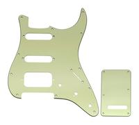 Musiclily Pro 6 Trous Set de ST Pickguard et Plaque Arrière pour Guitare électrique Squier Sonic Strat HSS, 3 plis Mint Green