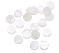 Musiclily Pro 6mm Naturel Perle de Nacre Repères de Touches Inlay Dots de Guitare, White Pearl(Set de 20)
