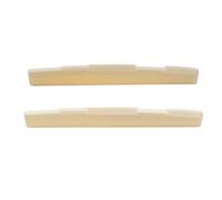 Musiclily Pro 73,15mm Universel Compensé Sillet Chevalet Os pour Guitare Acoustique 6 Cordes, Ivoire(2 Pièces)