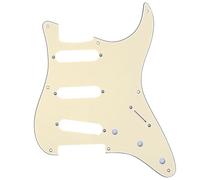 Musiclily Pro 8 Trous 50s 57 Vintage Pickguard SSS pour Guitare électrique American Strat Style, 3Plis Crème