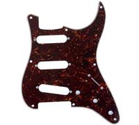 Musiclily Pro 8 Trous 50s 57 Vintage Pickguard SSS pour Guitare électrique American Strat Style, 4Plis Tortoise Shell