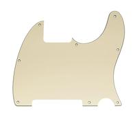 Musiclily Pro 8 Trous Pickguard pour Guitare électrique Squier Sonic Esquire H, 3 plis Crème