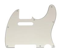 Musiclily Pro 8 Trous Pickguard pour Guitare électrique Squier Sonic Tele SS, 3 plis Aged White
