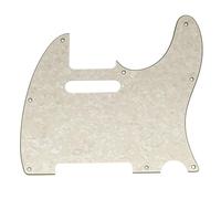 Musiclily Pro 8 Trous Pickguard pour Guitare électrique Squier Sonic Tele SS, 4 plis Aged White Pearl