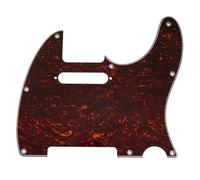 Musiclily Pro 8 Trous Pickguard pour Guitare électrique Squier Sonic Tele SS, 4 plis Red Tortoise