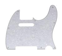 Musiclily Pro 8 Trous Pickguard pour Guitare électrique Squier Sonic Tele SS, 4 plis White Pearl