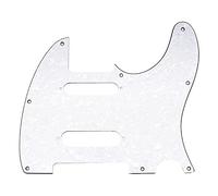 Musiclily Pro 8 Trous SS TL Pickguard Plaque Protection 4 plis White Pearl
