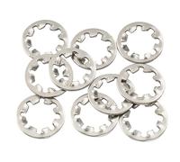 Musiclily Pro 8mm Rondelles Dentées Crantées en Acier Inoxydable pour Potentiomètre Métrique de Guitare Basse, Couleur Original (Lot de 10)