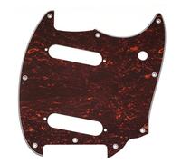 Musiclily Pro 9 Trous Pickguard pour Guitare électrique Squier Sonic Mustang SS, 4 plis Red Tortoise
