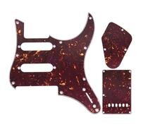 Musiclily Pro 9 Trous Set Pickguard Plaque Arrière Tremolo et Plaque Cavité de Contrôle pour Guitare électrique Yamaha PAC112V HSS, 4 plis Tortoise Shell