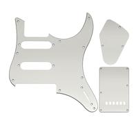 Musiclily Pro 9 Trous Set Pickguard Plaque Arrière Tremolo et Plaque Cavité de Contrôle pour Guitare électrique Yamaha PAC112V HSS, 3 plis Aged White