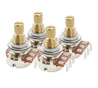 Musiclily Pro A1 Meg Mini Potentiomètre Laiton Métrique Split Standard Shaft 9,5mm Audio Taper Pot pour Guitare électrique Basse (Lot de 4)