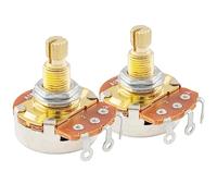 Musiclily Pro A1Meg Potentiomètres Audio Métrique Split Shaft Lot de 2 | Axe en Laiton,pour Guitare électrique Basse