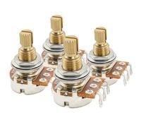 Musiclily Pro A250K Mini Potentiomètre Métrique Audio Axe Cannelé Lot de 4 | Laiton, pour Guitare électrique et Basse
