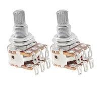 Musiclily Pro Aluminium Mini Taille Métrique Blend Balance Dual Potentiomètres MN250K avec Détente Centrale pour Guitare (Lot de 2)