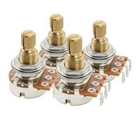 Musiclily Pro B250K Mini Potentiomètre Métrique Linéaire Axe Cannelé Lot 4 | Laiton, pour Guitare électrique et Basse