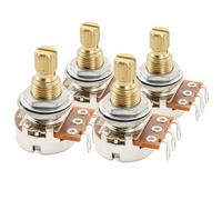 Musiclily Pro B500K Mini Potentiomètre Métrique Linéaire Axe Cannelé Lot 4 | Laiton, pour Guitare électrique et Basse LP SG Style
