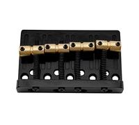 Musiclily Pro BB006 57mm Chevalet Bridge Basse Hardtail Pontets Laiton Noir | Plaque en Alliage Zinc, Basse électrique 4 Cordes