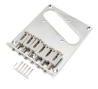 Musiclily Pro BT003 54mm Chevalet Bridge TL 6 Pontets Moderne Chrome | Pontets en SUS Acier Inoxydable, pour Guitare électrique Fender Squier Tele Style