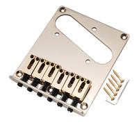 Musiclily Pro BT005 54mm Moderne Chevalet TL 6 Pontets Alliage Zinc Doré | pour Guitare électrique Squier Import Tele Style