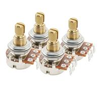 Musiclily Pro Filetage Laiton Mini Métrique A500K Potentiomètres Audio Axe Cannelé pour Guitare électrique et Basse (Lot de 4)