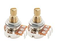 Musiclily Pro Filetage Laiton Mini Taille Métrique Split Shaft Control Pots A25K Potentiomètres Audio Taper pour Guitare (Lot de 2)