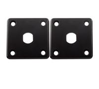 Musiclily Pro Guitare Jack Plaque en Plastique Square Jack Plate Sortie Jack Plaque pour Guitare électrique type Epiphone LP, Noir (Lot de 2)